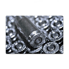 Пазл магнитный 126 элементов с принтом Гильзы в Петрозаводске, полимерный материал с магнитным слоем | 126 деталей, размер изделия —  180*270 мм | война | гильза | патрон | пистолет | пуля | стрельба