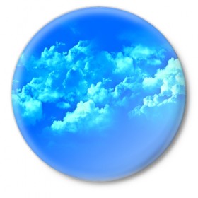 Значок с принтом Cloud в Петрозаводске,  металл | круглая форма, металлическая застежка в виде булавки | небо | облако