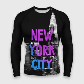 Мужской рашгард 3D с принтом Нью Йорк в Петрозаводске,  |  | america | capital | city | lights | new york | night | skyscrapers | tourism | usa | америка | город | ночь | нью йорк | огни | столица | сша | туризм
