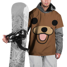 Накидка на куртку 3D с принтом Медведь в Петрозаводске, 100% полиэстер |  | интернет | клевый | медведь | мем | мишка | мишки | прикол | прикольный | смешной | шутка