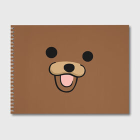 Альбом для рисования с принтом Медведь в Петрозаводске, 100% бумага
 | матовая бумага, плотность 200 мг. | Тематика изображения на принте: интернет | клевый | медведь | мем | мишка | мишки | прикол | прикольный | смешной | шутка