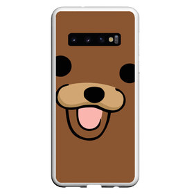 Чехол для Samsung Galaxy S10 с принтом Медведь в Петрозаводске, Силикон | Область печати: задняя сторона чехла, без боковых панелей | интернет | клевый | медведь | мем | мишка | мишки | прикол | прикольный | смешной | шутка