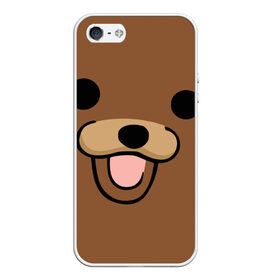Чехол для iPhone 5/5S матовый с принтом Медведь в Петрозаводске, Силикон | Область печати: задняя сторона чехла, без боковых панелей | интернет | клевый | медведь | мем | мишка | мишки | прикол | прикольный | смешной | шутка