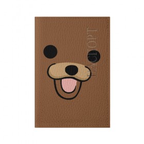 Обложка для паспорта матовая кожа с принтом Медведь в Петрозаводске, натуральная матовая кожа | размер 19,3 х 13,7 см; прозрачные пластиковые крепления | Тематика изображения на принте: интернет | клевый | медведь | мем | мишка | мишки | прикол | прикольный | смешной | шутка