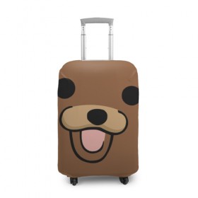 Чехол для чемодана 3D с принтом Медведь в Петрозаводске, 86% полиэфир, 14% спандекс | двустороннее нанесение принта, прорези для ручек и колес | интернет | клевый | медведь | мем | мишка | мишки | прикол | прикольный | смешной | шутка