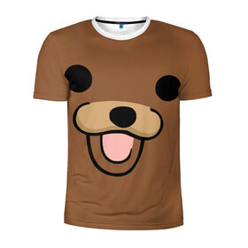 Мужская футболка 3D спортивная с принтом Медведь в Петрозаводске, 100% полиэстер с улучшенными характеристиками | приталенный силуэт, круглая горловина, широкие плечи, сужается к линии бедра | интернет | клевый | медведь | мем | мишка | мишки | прикол | прикольный | смешной | шутка
