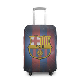 Чехол для чемодана 3D с принтом Я фанат fc Barcelona! в Петрозаводске, 86% полиэфир, 14% спандекс | двустороннее нанесение принта, прорези для ручек и колес | barcelona | fc | барса | барселона | футбол