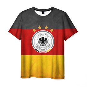 Мужская футболка 3D с принтом Сборная Германии в Петрозаводске, 100% полиэфир | прямой крой, круглый вырез горловины, длина до линии бедер | germany | германия | футбольная форма