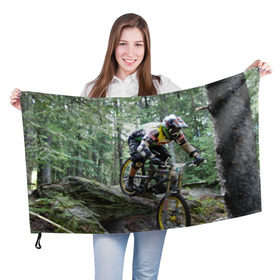 Флаг 3D с принтом Велоспорт гонка в Петрозаводске, 100% полиэстер | плотность ткани — 95 г/м2, размер — 67 х 109 см. Принт наносится с одной стороны | велик | велосипед | гонка | горы | деревья | железный конь | колесо | лес | лисапед | природа | ровер | спорт | спортсмен | стальной конь | тандем | трицикл | шлем