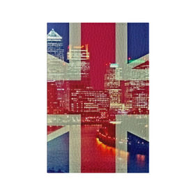 Обложка для паспорта матовая кожа с принтом Лондон в Петрозаводске, натуральная матовая кожа | размер 19,3 х 13,7 см; прозрачные пластиковые крепления | Тематика изображения на принте: англия | великобритания | город | лондон | река | столица