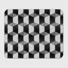 Коврик прямоугольный с принтом Серые треугольники в Петрозаводске, натуральный каучук | размер 230 х 185 мм; запечатка лицевой стороны | Тематика изображения на принте: cell | паттерн | трапеции | ячейка