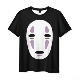 Мужская футболка 3D с принтом Face в Петрозаводске, 100% полиэфир | прямой крой, круглый вырез горловины, длина до линии бедер | anime | spirited away | аниме | миадзяки | унесенные призраками