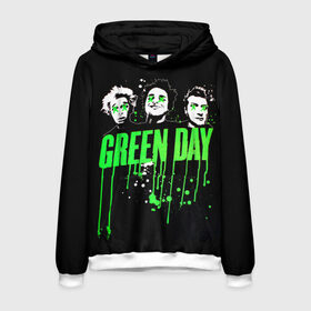 Мужская толстовка 3D с принтом Green Day 4 в Петрозаводске, 100% полиэстер | двухслойный капюшон со шнурком для регулировки, мягкие манжеты на рукавах и по низу толстовки, спереди карман-кенгуру с мягким внутренним слоем. | Тематика изображения на принте: american idiot | green day | грин дей | грин дэй