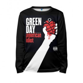 Детский лонгслив 3D с принтом Green Day 3 в Петрозаводске, 100% полиэстер | длинные рукава, круглый вырез горловины, полуприлегающий силуэт
 | american idiot | green day | грин дей | грин дэй