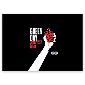Поздравительная открытка с принтом Green Day 3 в Петрозаводске, 100% бумага | плотность бумаги 280 г/м2, матовая, на обратной стороне линовка и место для марки
 | Тематика изображения на принте: american idiot | green day | грин дей | грин дэй