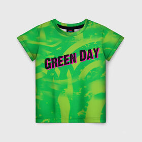 Детская футболка 3D с принтом Green Day 1 в Петрозаводске, 100% гипоаллергенный полиэфир | прямой крой, круглый вырез горловины, длина до линии бедер, чуть спущенное плечо, ткань немного тянется | american idiot | green day | грин дей | грин дэй