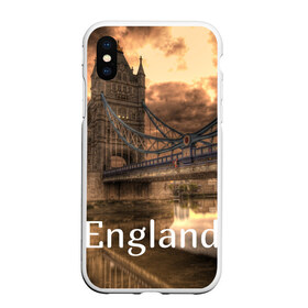 Чехол для iPhone XS Max матовый с принтом England (Англия) в Петрозаводске, Силикон | Область печати: задняя сторона чехла, без боковых панелей | england | london | англия | британия | великобритания | владычица морей | вода | город | гостеприимный | дождей | клевый | красивый | лилия | лондон | мост | на темзе | окна | пасмурно | прикольный | река