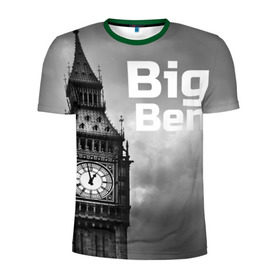 Мужская футболка 3D спортивная с принтом Big Ben в Петрозаводске, 100% полиэстер с улучшенными характеристиками | приталенный силуэт, круглая горловина, широкие плечи, сужается к линии бедра | england | london | англия | биг бен | лондон