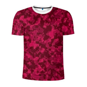 Мужская футболка 3D спортивная с принтом Розовый камуфляж в Петрозаводске, 100% полиэстер с улучшенными характеристиками | приталенный силуэт, круглая горловина, широкие плечи, сужается к линии бедра | Тематика изображения на принте: армейский