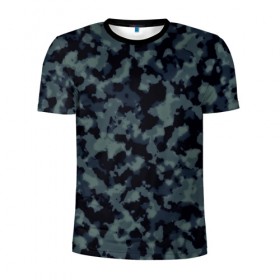 Мужская футболка 3D спортивная с принтом Военный камуфляж в Петрозаводске, 100% полиэстер с улучшенными характеристиками | приталенный силуэт, круглая горловина, широкие плечи, сужается к линии бедра | Тематика изображения на принте: армия | милитари