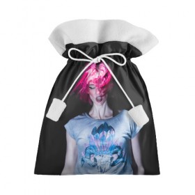 Подарочный 3D мешок с принтом девушка с розовыми волосами в Петрозаводске, 100% полиэстер | Размер: 29*39 см | волосы | девушка | мода | парик | перья | розовый | стиль | череп | этника | этно