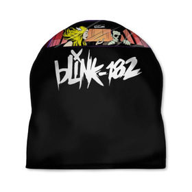Шапка 3D с принтом Blink-182 в Петрозаводске, 100% полиэстер | универсальный размер, печать по всей поверхности изделия | blink | california | pop | punk | rock | группа | калифорния | панк | рок