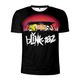 Мужская футболка 3D спортивная с принтом Blink-182 в Петрозаводске, 100% полиэстер с улучшенными характеристиками | приталенный силуэт, круглая горловина, широкие плечи, сужается к линии бедра | blink | california | pop | punk | rock | группа | калифорния | панк | рок