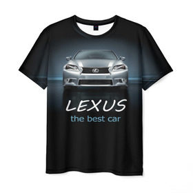 Мужская футболка 3D с принтом Lexus the best car в Петрозаводске, 100% полиэфир | прямой крой, круглый вырез горловины, длина до линии бедер | auto | авто | автомобиль | водитель | гиперкар | лексус | машина | суперкар | тачка