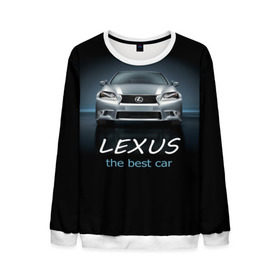 Мужской свитшот 3D с принтом Lexus the best car в Петрозаводске, 100% полиэстер с мягким внутренним слоем | круглый вырез горловины, мягкая резинка на манжетах и поясе, свободная посадка по фигуре | auto | авто | автомобиль | водитель | гиперкар | лексус | машина | суперкар | тачка