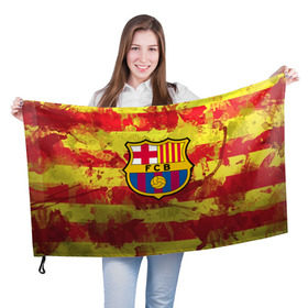 Флаг 3D с принтом Барселона №1! в Петрозаводске, 100% полиэстер | плотность ткани — 95 г/м2, размер — 67 х 109 см. Принт наносится с одной стороны | barcelona | fc | fcb | барселона | испания | футбольный клуб