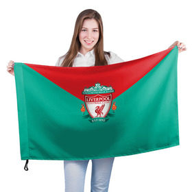 Флаг 3D с принтом Ливерпуль №1! в Петрозаводске, 100% полиэстер | плотность ткани — 95 г/м2, размер — 67 х 109 см. Принт наносится с одной стороны | fc | footbal club | liverpool | ливерпуль | футбольный клуб