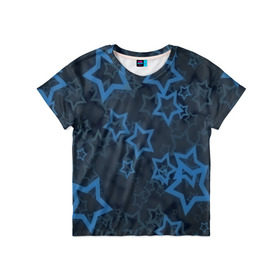 Детская футболка 3D с принтом Звёзды в Петрозаводске, 100% гипоаллергенный полиэфир | прямой крой, круглый вырез горловины, длина до линии бедер, чуть спущенное плечо, ткань немного тянется | nebula | space | star | вселенная | звезды | космический | космос | плеяды | пространство