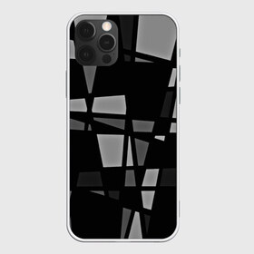 Чехол для iPhone 12 Pro Max с принтом Geometry figure в Петрозаводске, Силикон |  | бумага | геометрия | грани | изгиб | линии | полигоны | полосы | постель | серый | сочетания | текстура | треугольники | черный