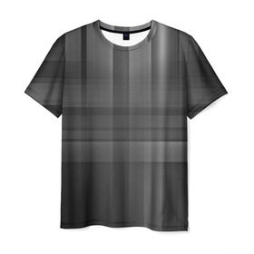 Мужская футболка 3D с принтом Серая текстура в Петрозаводске, 100% полиэфир | прямой крой, круглый вырез горловины, длина до линии бедер | бумага | геометрия | грани | изгиб | линии | полигоны | полосы | постель | серый | сочетания | текстура | треугольники
