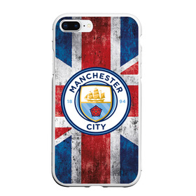 Чехол для iPhone 7Plus/8 Plus матовый с принтом Manchester city 1894 в Петрозаводске, Силикон | Область печати: задняя сторона чехла, без боковых панелей | англия | британия | манчестер | манчестер сити