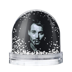 Снежный шар с принтом Джонни Депп в Петрозаводске, Пластик | Изображение внутри шара печатается на глянцевой фотобумаге с двух сторон | johnny depp | джонни депп