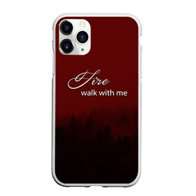 Чехол для iPhone 11 Pro матовый с принтом Twin Peaks в Петрозаводске, Силикон |  | twin peaks | лес | лора палмер | ночь | огонь | сова | сосны | твин пикс