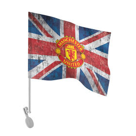 Флаг для автомобиля с принтом Manchester United №1! в Петрозаводске, 100% полиэстер | Размер: 30*21 см | manchester united | манчестер | юнайтед