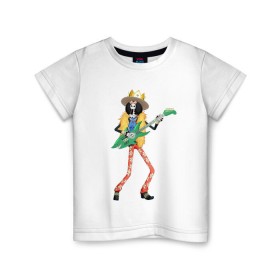 Детская футболка хлопок с принтом Брук в Петрозаводске, 100% хлопок | круглый вырез горловины, полуприлегающий силуэт, длина до линии бедер | anime | brook | one | piece | ван | луффи | музыка | пираты | пис | скелет