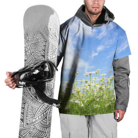 Накидка на куртку 3D с принтом Ромашковое поле в Петрозаводске, 100% полиэстер |  | желтый | красный | любовь | новинки | подарок | розы | сердце | текстура | тюльпаны | цветы