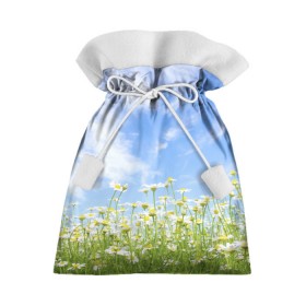 Подарочный 3D мешок с принтом Ромашковое поле в Петрозаводске, 100% полиэстер | Размер: 29*39 см | желтый | красный | любовь | новинки | подарок | розы | сердце | текстура | тюльпаны | цветы