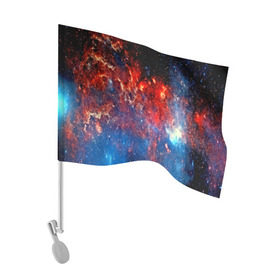 Флаг для автомобиля с принтом Млечный путь в Петрозаводске, 100% полиэстер | Размер: 30*21 см | nebula | звезды | созвездие | туманность