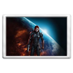 Магнит 45*70 с принтом Mass Effect в Петрозаводске, Пластик | Размер: 78*52 мм; Размер печати: 70*45 | Тематика изображения на принте: n7 | shepard | галактика | жнец | космос | масс | нормандия | планета | шепард | эффект