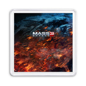 Магнит 55*55 с принтом Mass Effect в Петрозаводске, Пластик | Размер: 65*65 мм; Размер печати: 55*55 мм | Тематика изображения на принте: n7 | shepard | галактика | жнец | космос | масс | нормандия | планета | шепард | эффект