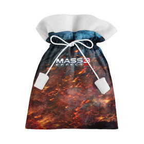 Подарочный 3D мешок с принтом Mass Effect в Петрозаводске, 100% полиэстер | Размер: 29*39 см | Тематика изображения на принте: n7 | shepard | галактика | жнец | космос | масс | нормандия | планета | шепард | эффект