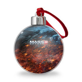 Ёлочный шар с принтом Mass Effect в Петрозаводске, Пластик | Диаметр: 77 мм | n7 | shepard | галактика | жнец | космос | масс | нормандия | планета | шепард | эффект