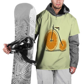 Накидка на куртку 3D с принтом Апельсиновый велосипед в Петрозаводске, 100% полиэстер |  | Тематика изображения на принте: 
