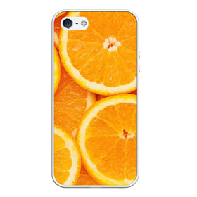 Чехол для iPhone 5/5S матовый с принтом Апельсинка в Петрозаводске, Силикон | Область печати: задняя сторона чехла, без боковых панелей | апельсин | свежесть | фрукт