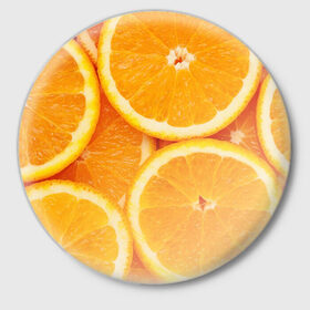 Значок с принтом Апельсинка в Петрозаводске,  металл | круглая форма, металлическая застежка в виде булавки | апельсин | свежесть | фрукт