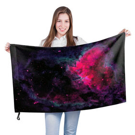 Флаг 3D с принтом Загадочный космос в Петрозаводске, 100% полиэстер | плотность ткани — 95 г/м2, размер — 67 х 109 см. Принт наносится с одной стороны | space | star | вселенная | звезды | космический | космос | созвездие
